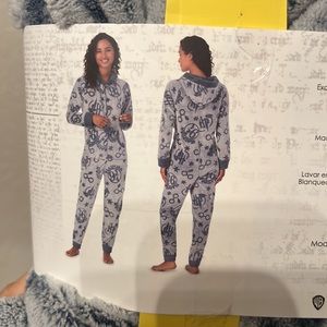 Harry Potter adult one piece pajama with hood